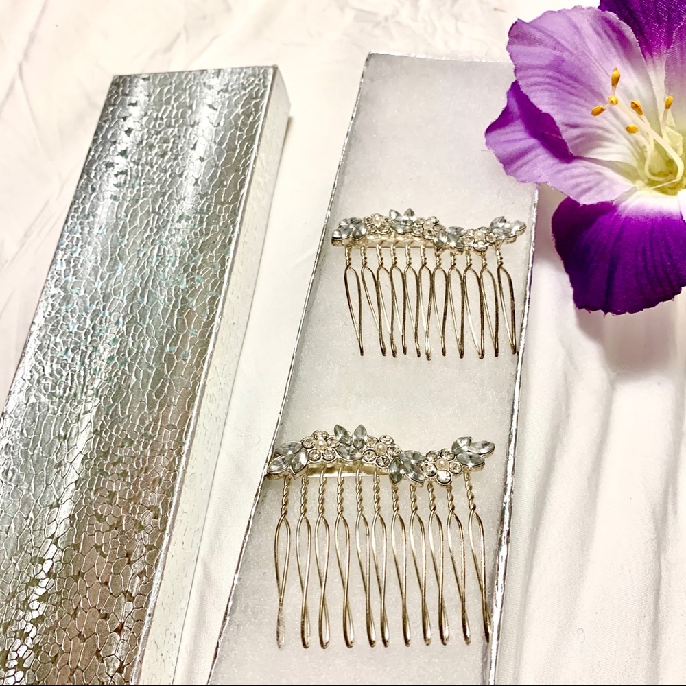 Wedding Hair Comb Faux Pearl & Crystal